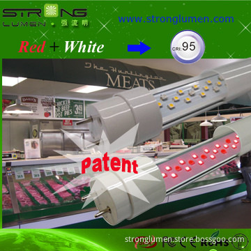 China Gold Supplier CRI>90 Pink LED Tube for Meat and Food